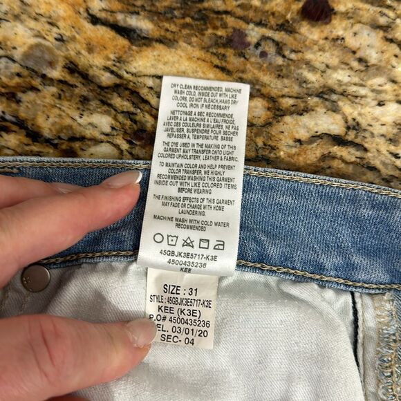 Joe’s Light Wash Distressed High Rise Straight Cropped Jeans Size 31 - Picture 6 of 10